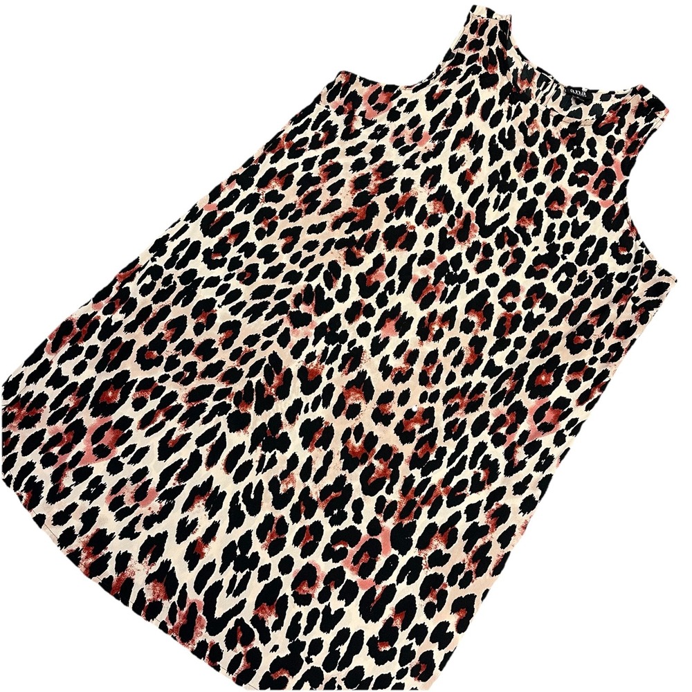 Ana A New‎ Approach XL Tank Dress Cheetah Print Leopard Slip Lightweight Summer